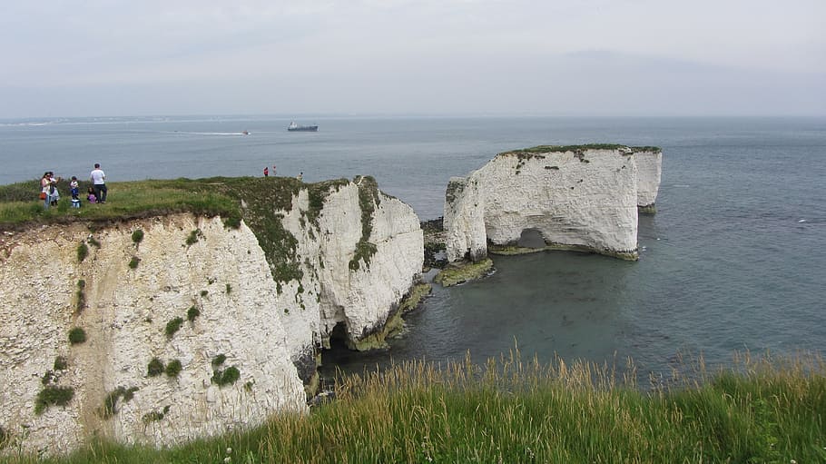 white cliffs, seaside, ocean, nature, beach, coast, water, shore HD wallpaper