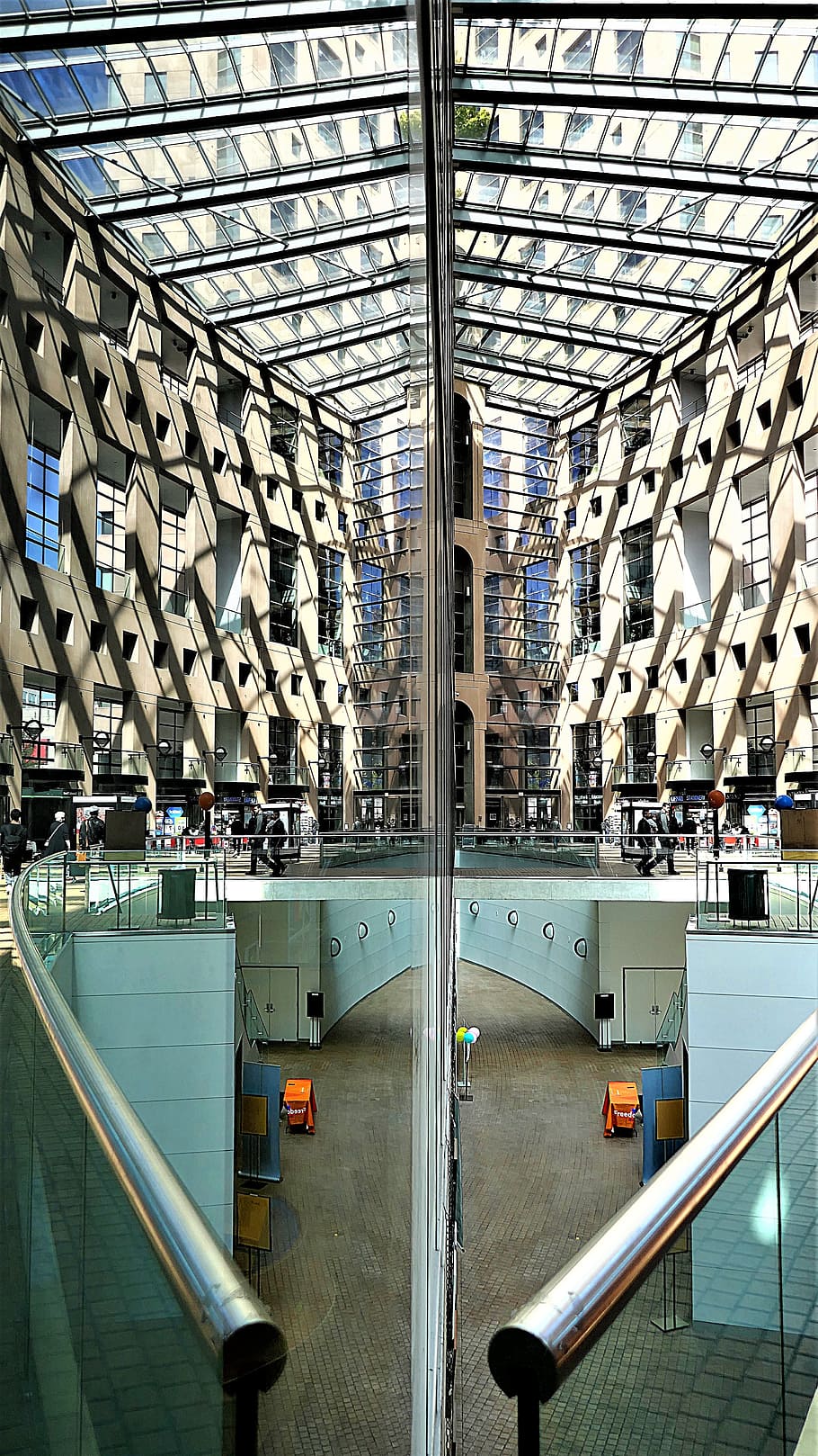 architecture, library, vancouver, reflection, symmetry, built structure HD wallpaper