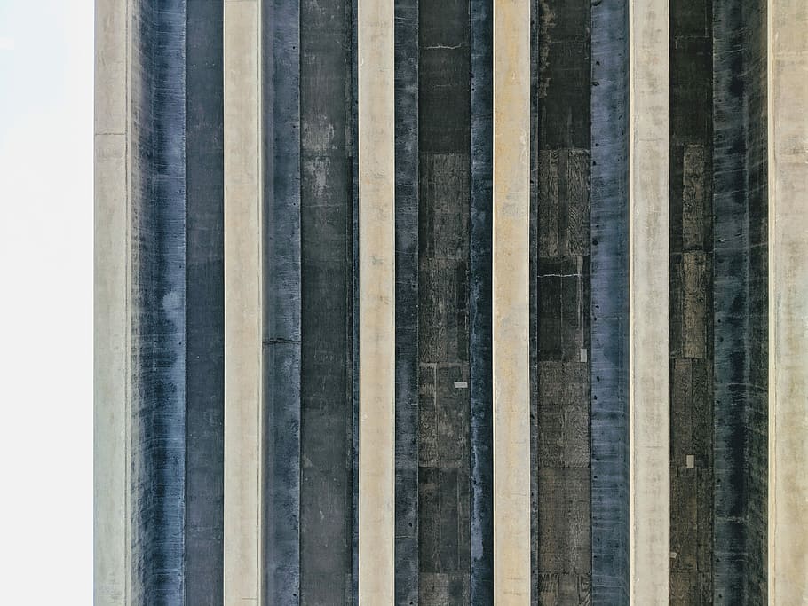 white and black rails, untitled, wall, column, pillar, concrete HD wallpaper