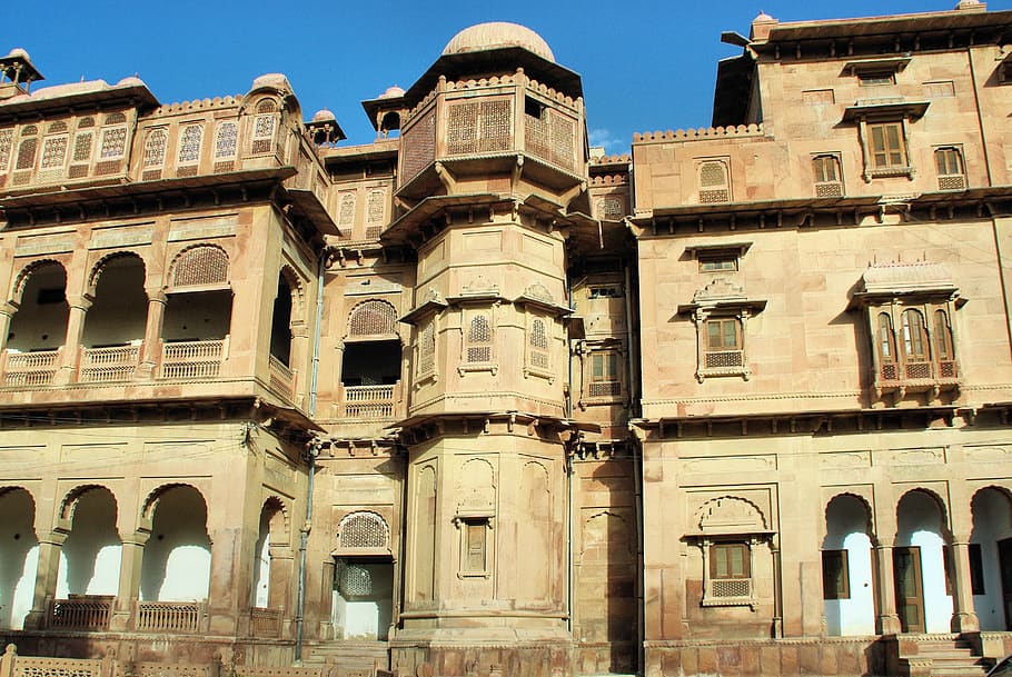 india, rajastan, jaisalmer, palace, maharajah, architecture, HD wallpaper