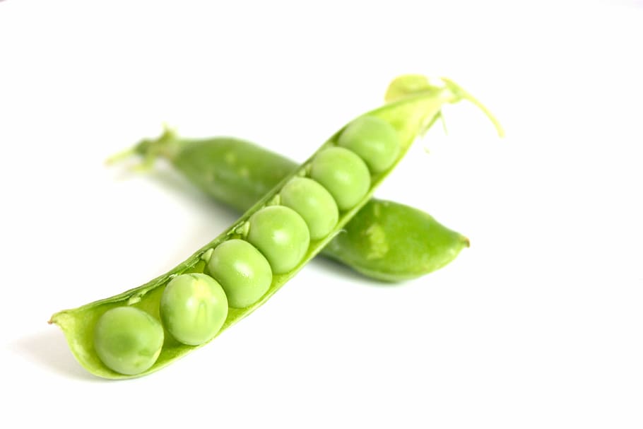 two green snow peas, vegetable, healthy, fitness, summer, food, HD wallpaper