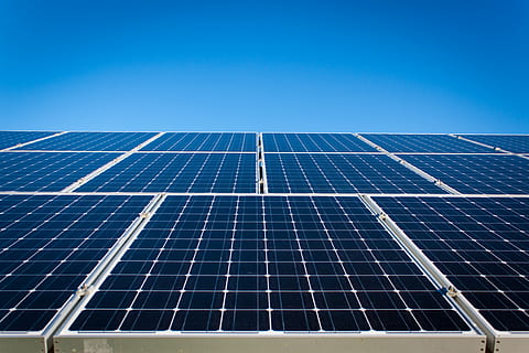 photo of blue solar panels, power, energy, environment, electrical HD wallpaper