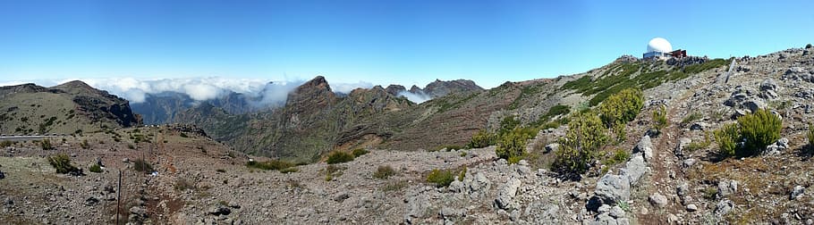 maderia, areeiro, mountain, view, dome, sky, scenics - nature HD wallpaper