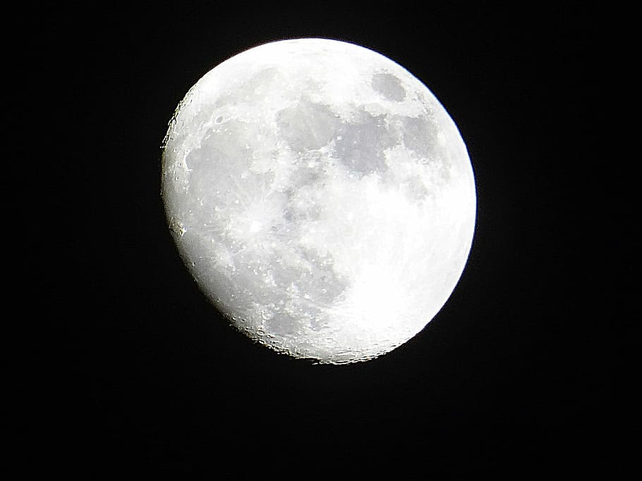Winter, Moon, Night, Space, january, nature, sky, astronomy HD wallpaper