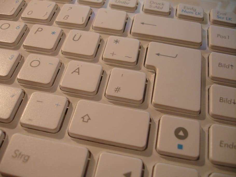 Chiclet Keyboard, Keys, input device, periphaerie, white, computer, HD wallpaper
