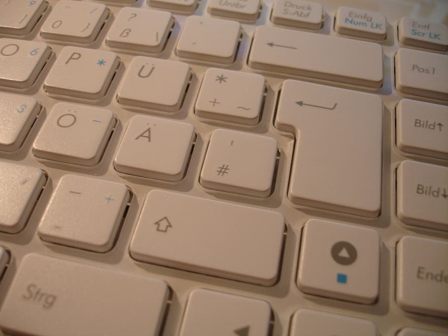 Chiclet Keyboard, Keys, input device, periphaerie, white, computer HD wallpaper