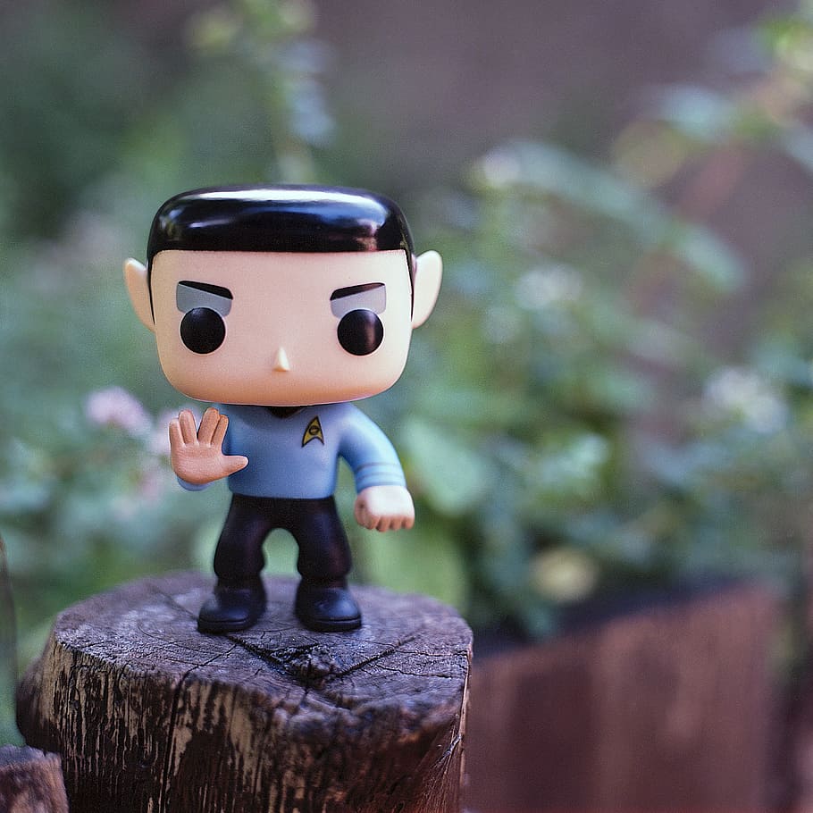 Pop! Star Trek Spock vinyl figure on wooden surface, Vulcan, Action Figure