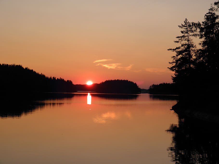 summer, sunset, savonlinna, saimaa, finland, finnish, lake HD wallpaper