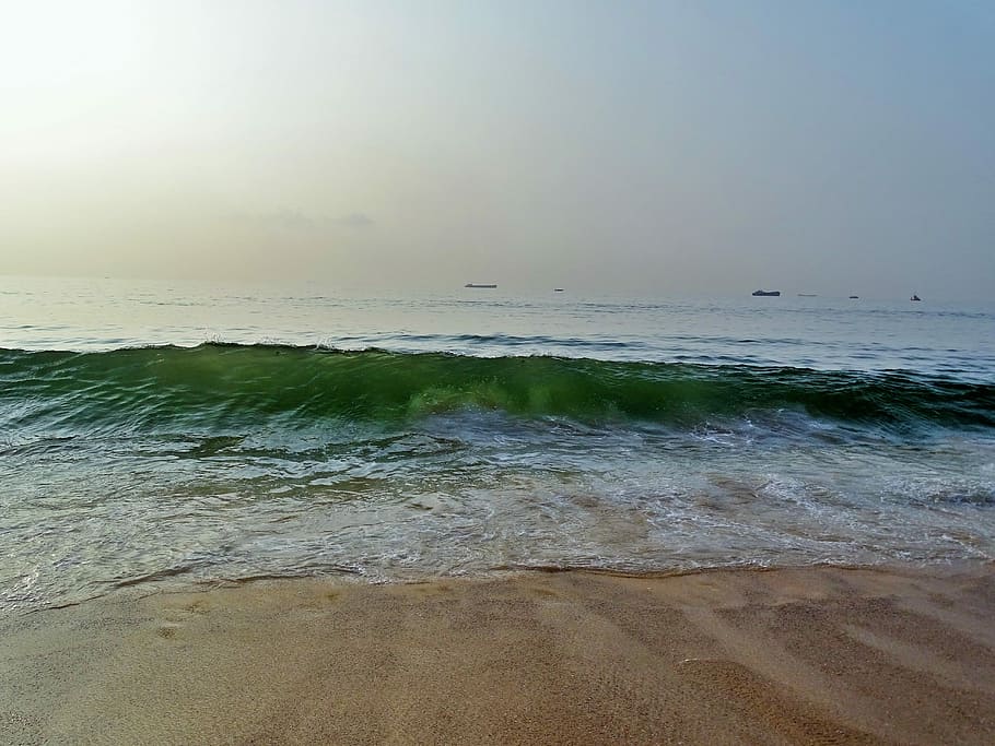 Beach, Wave, Morning, Sea, Water, summer, nature, sand, coastline HD wallpaper