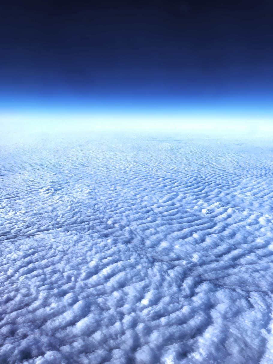 sea of clouds during daytime, outer space, flying, sky, cloud - sky HD wallpaper