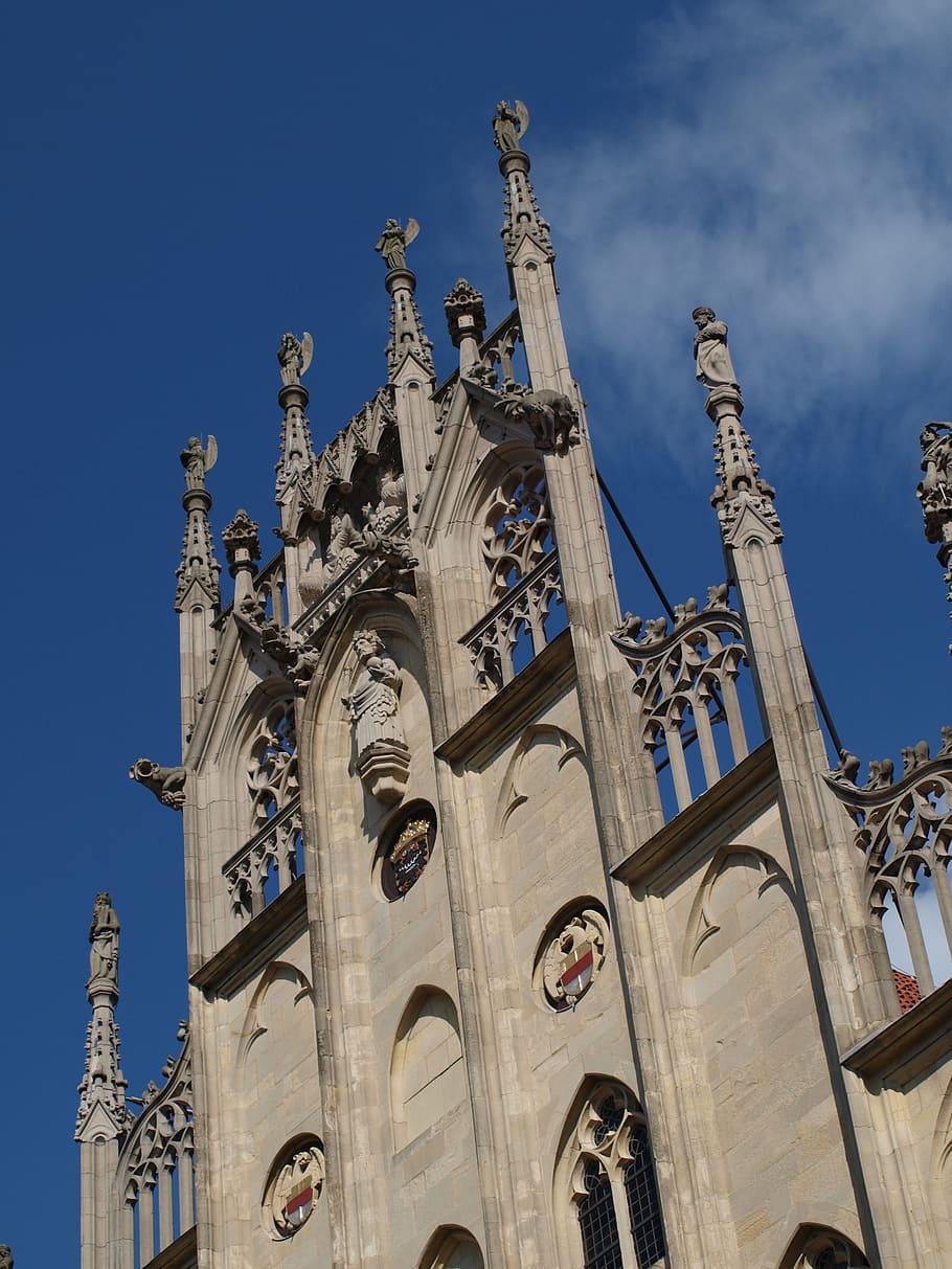 architecture, facade, germany, building, münster, tourism HD wallpaper