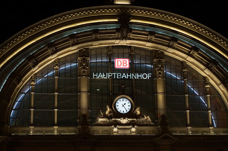 frankfurt, railway station, central station, architecture, deutsche bahn, HD wallpaper