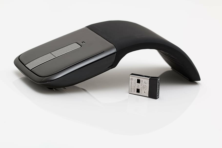 black wireless mouse, computing, technology, information, communication HD wallpaper