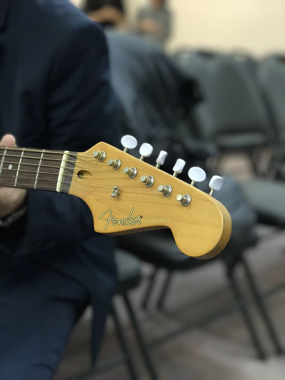 fender, guitar, headstock, musical instrument, musical equipment HD wallpaper