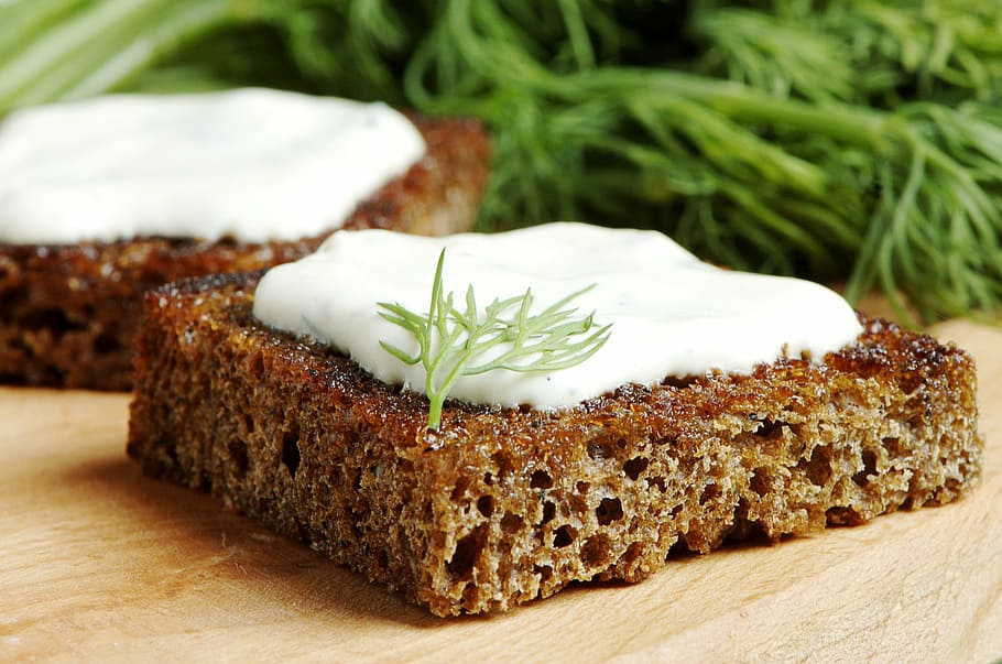 food photography pf brownies, appetizer, a sandwich, bread HD wallpaper