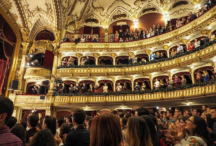The moment of glory, people inside opera house, performance, indoor HD wallpaper