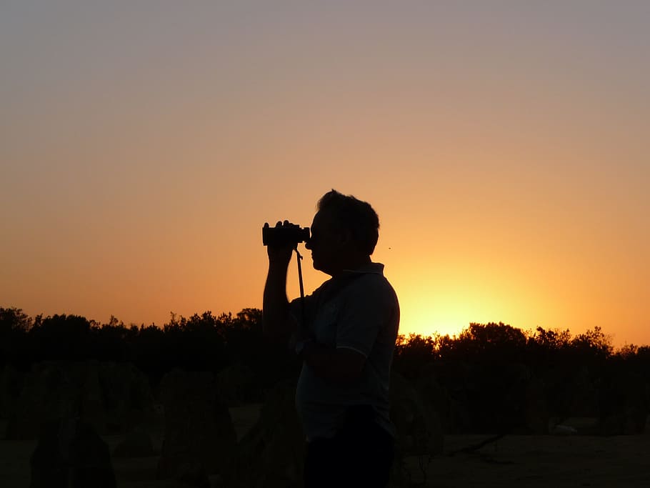 Viewer, Sunset, Scenic, Evening, observation, sky, silhouette HD wallpaper