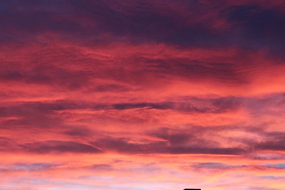 Clouds, Sunset, Evening, red, sky, dramatic sky, cloud - sky HD wallpaper