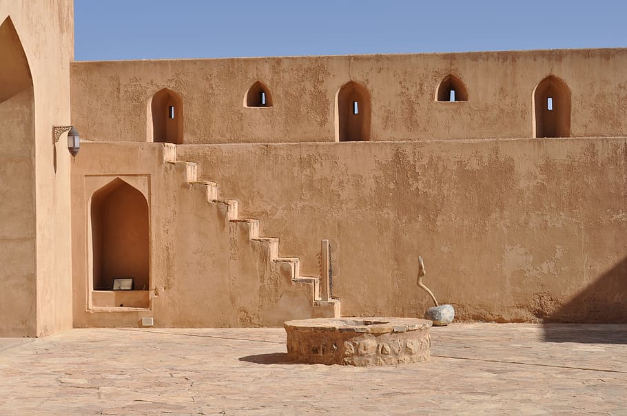Fort, Wall, Uae, Fortification, Historic, fujairah, well, attraction HD wallpaper