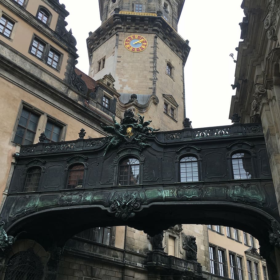 bridge, dresden, architecture, building, old town, saxony, built structure HD wallpaper