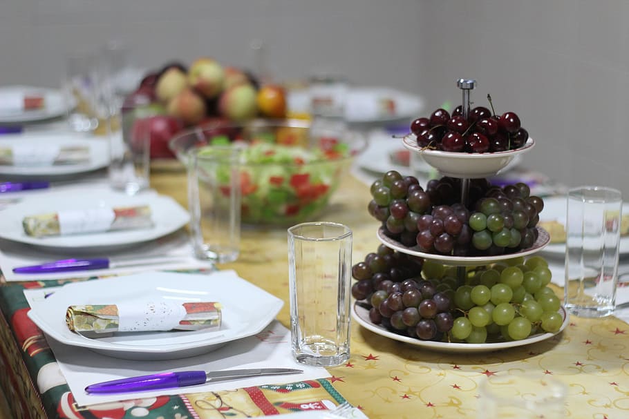 supper, christmas, fruit, table, food, uva, food and drink HD wallpaper