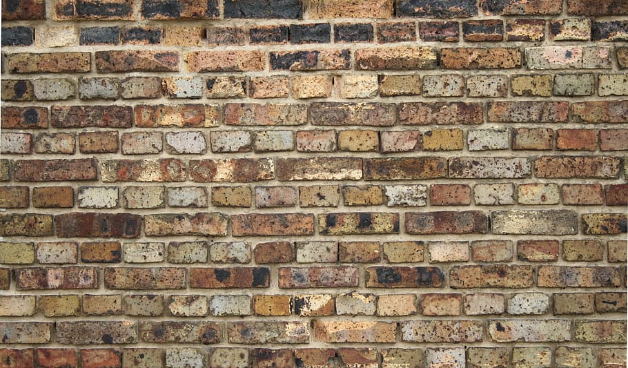 wall, window, clinker, building, old, facade, architecture HD wallpaper