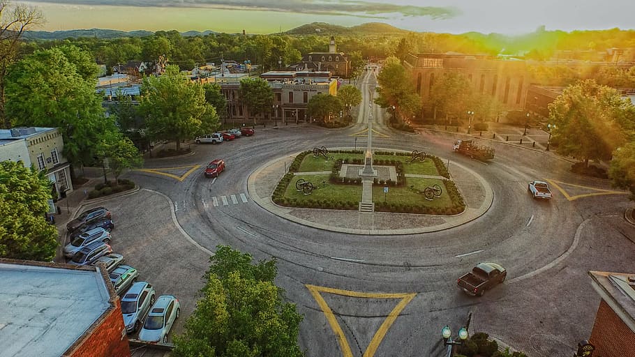 town square, rural, architecture, old, street, tourism, summer HD wallpaper