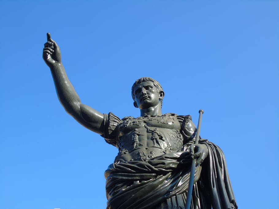 cesar, roman, statue, sculpture, history, italy, rome, monument, HD wallpaper