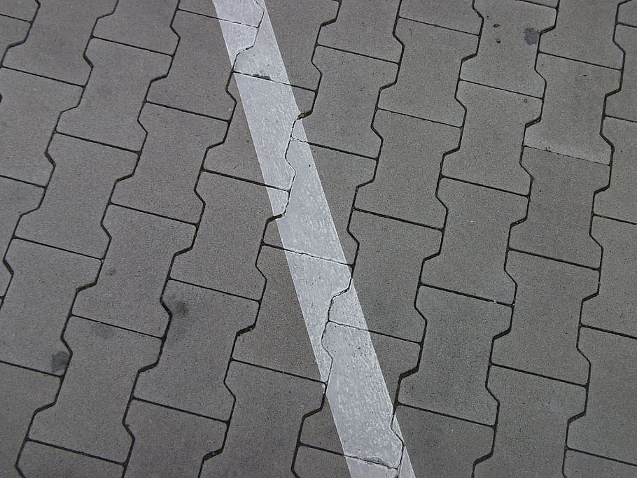 ground, parking, lines, cobblestones, diagonal, oblique, full frame HD wallpaper