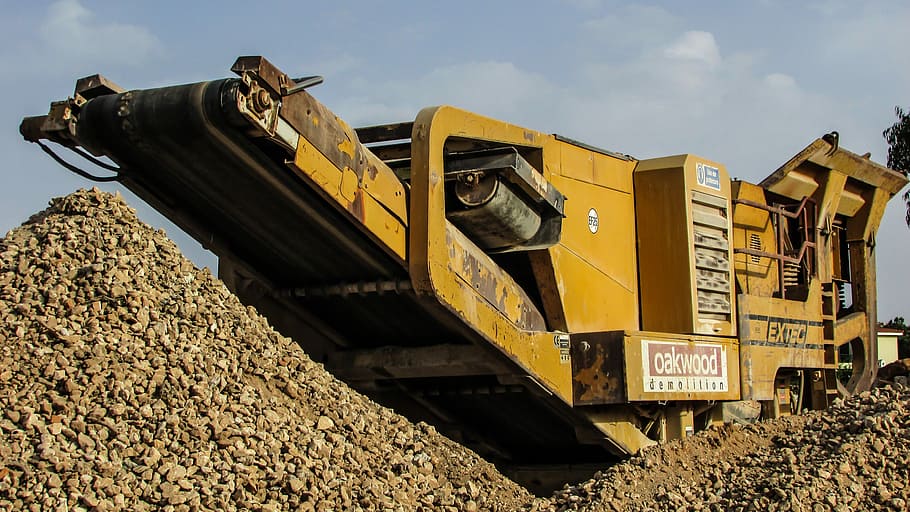 Crusher, Heavy, Machine, Yellow, heavy machine, equipment, construction