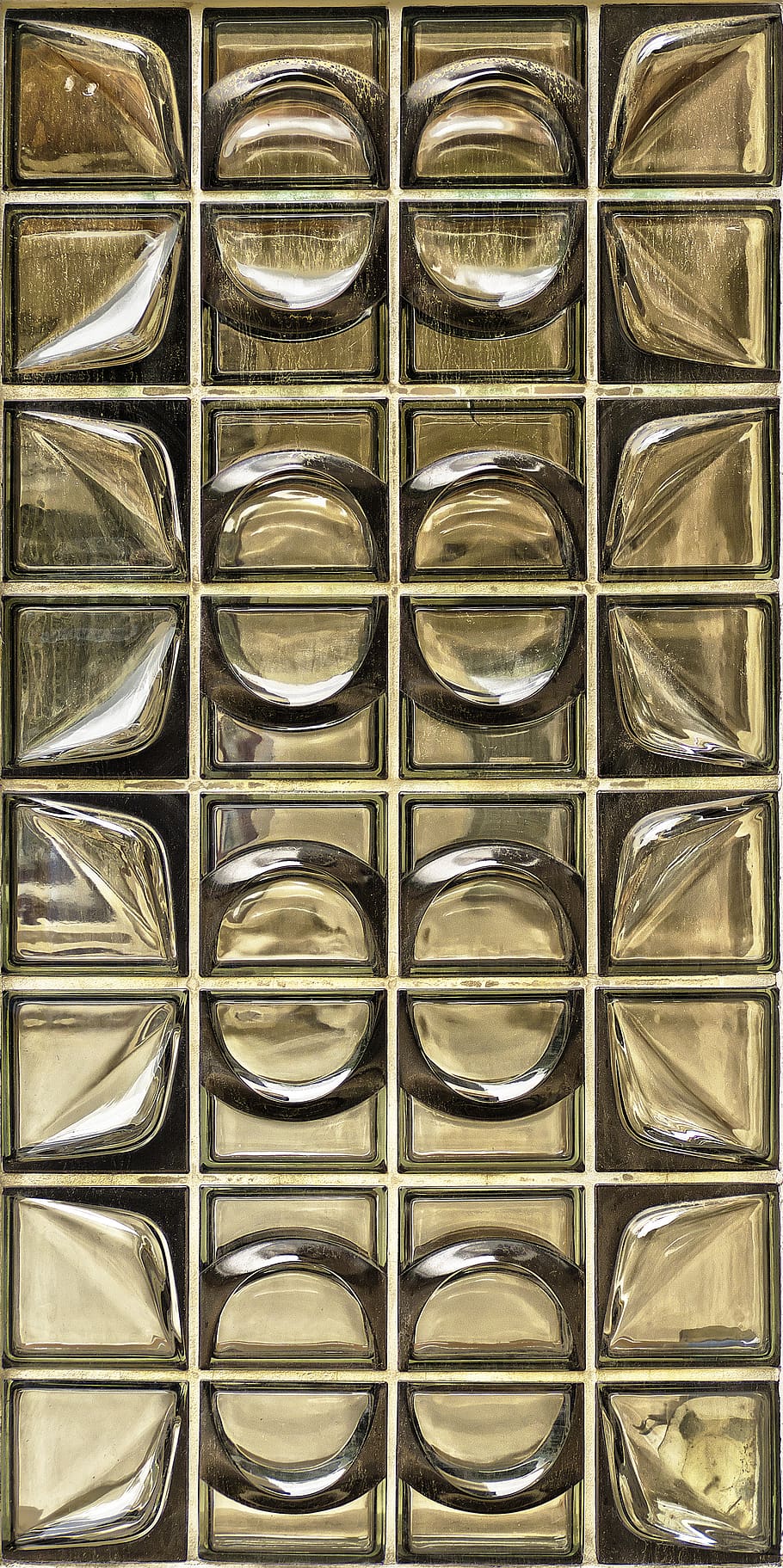 glass blocks, window, structure, pattern, facade, wall, building HD wallpaper