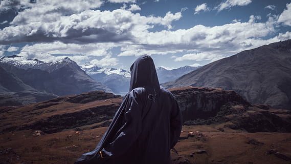 portrait photography of person near mountain, nature, landscape HD wallpaper