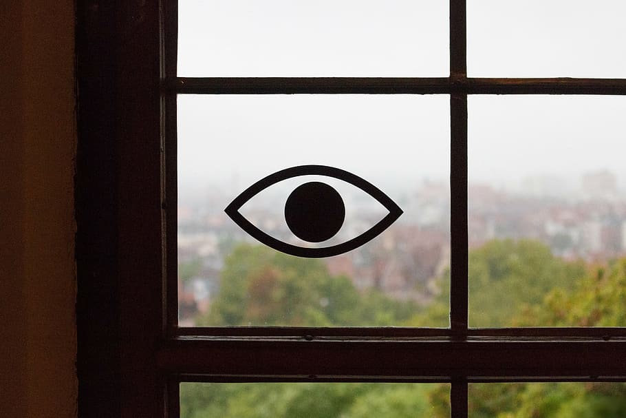 vision, window, view, distant, eye, geometric shape, no people HD wallpaper