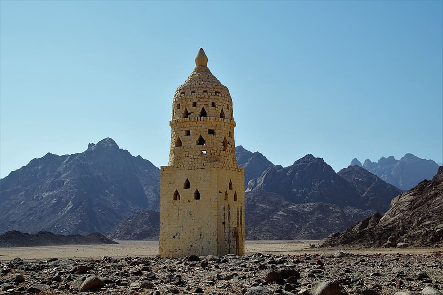 Desert, Mountains, Landscape, Building, egypt, the bedouin, HD wallpaper