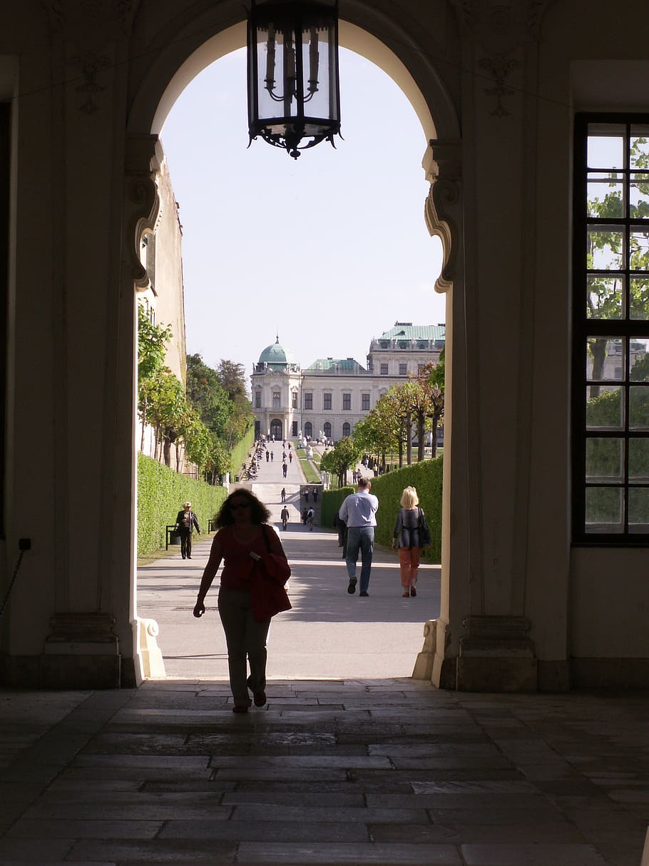 vienna, belvedere, baroque, austria, people, architecture, built structure HD wallpaper