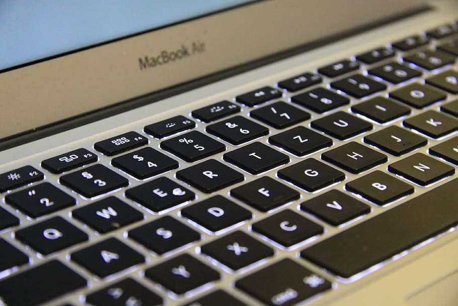 computer, computer keyboard, macbok air, macbook, technology HD wallpaper