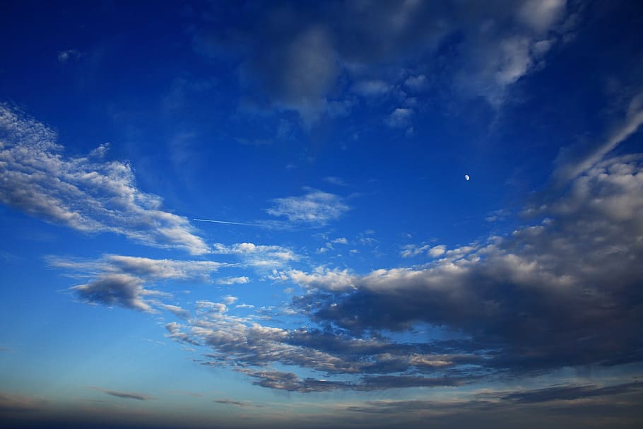 clouds, air, sky, white, nature, high, it's in the air, background HD wallpaper