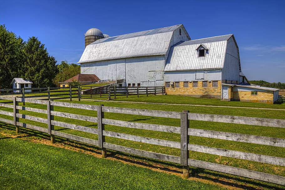 barn, rustic, barns, ohio, digital art, rural, scenic, country, HD wallpaper