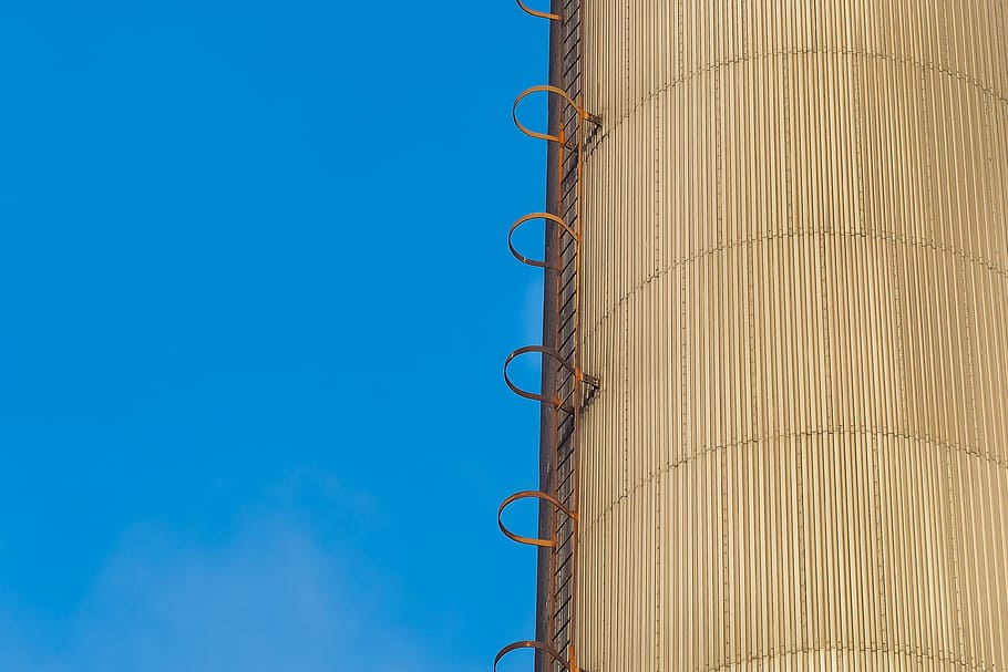 architecture, chimney, building, high, head, stairs, factory HD wallpaper