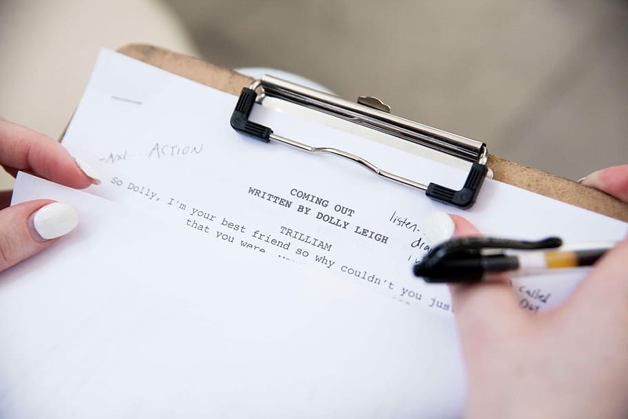 person holding paper in clip board, study, write, learn, acting HD wallpaper
