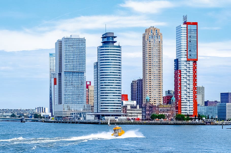tower, building, modern, architecture, construction, harbour HD wallpaper