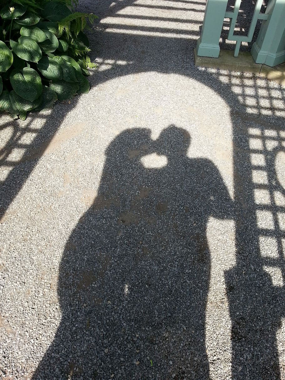 Shadow, Love, Silhouette, Romance, valentine, happy, romantic HD wallpaper