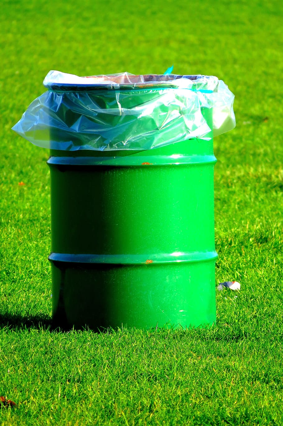 Garbage Can, Green, Cleaning, park, environmentally, hygiene HD wallpaper