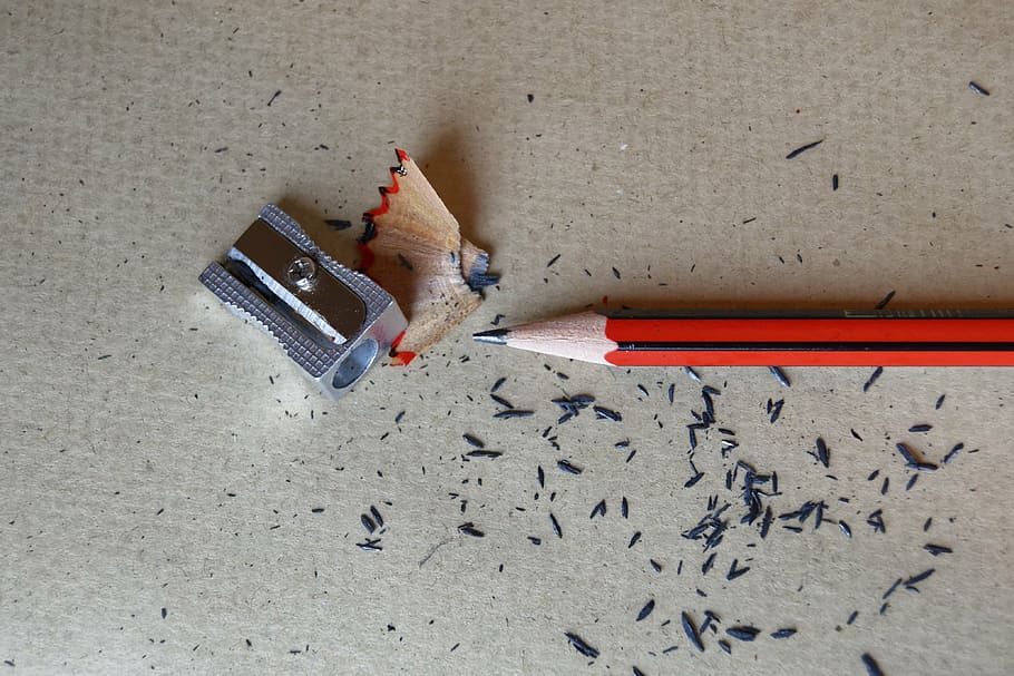 pencil, sharpener, pencil sharpener, shavings, school, drawing HD wallpaper