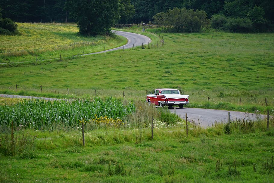 countryside, raggaråk, road, transportation, car, nature, rural Scene HD wallpaper