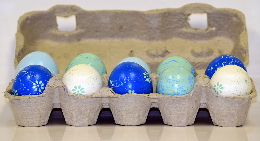 easter eggs, egg box, egg carton, color, colorful, colorful eggs HD wallpaper