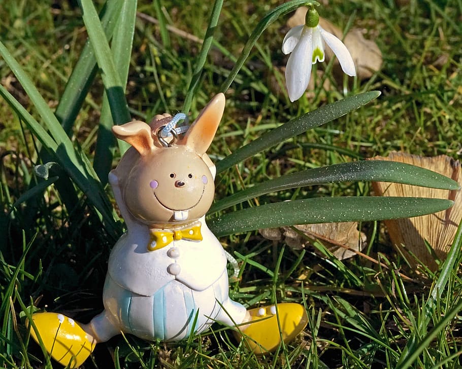 easter, easter decoration, bunny, easter bunny, hare, spring HD wallpaper