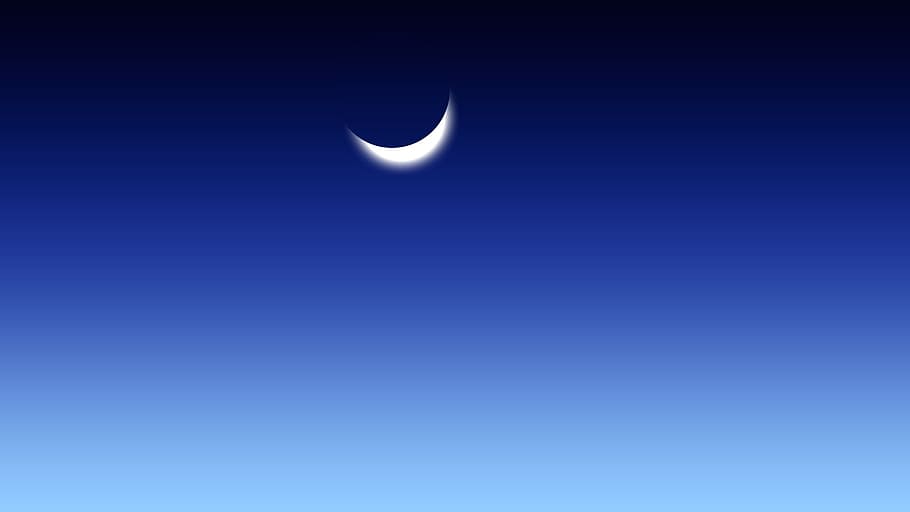 Luna, Moon, Illustrator, Lua, Photoshop, space, blue, astronomy HD wallpaper