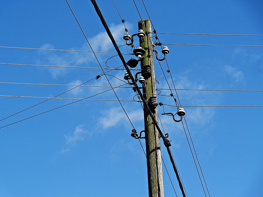 pole, current, energy network, wires, electric line, electricity HD wallpaper