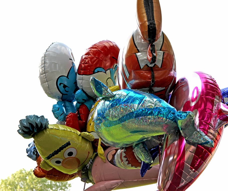 ballons, fair, year market, balloons, fun, colorful, children, HD wallpaper